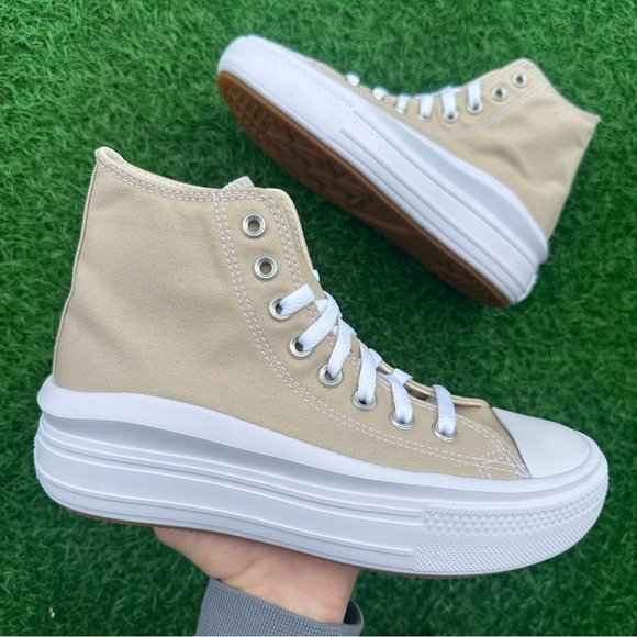 Converse Chuck Taylor All Star Move Hi Beach Stone - Picture 3 of 14